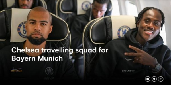 切尔西欧冠vs拜仁名单：帕尔默、埃斯特旺、加纳乔在列